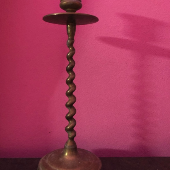 Antique Brass Candle Holder